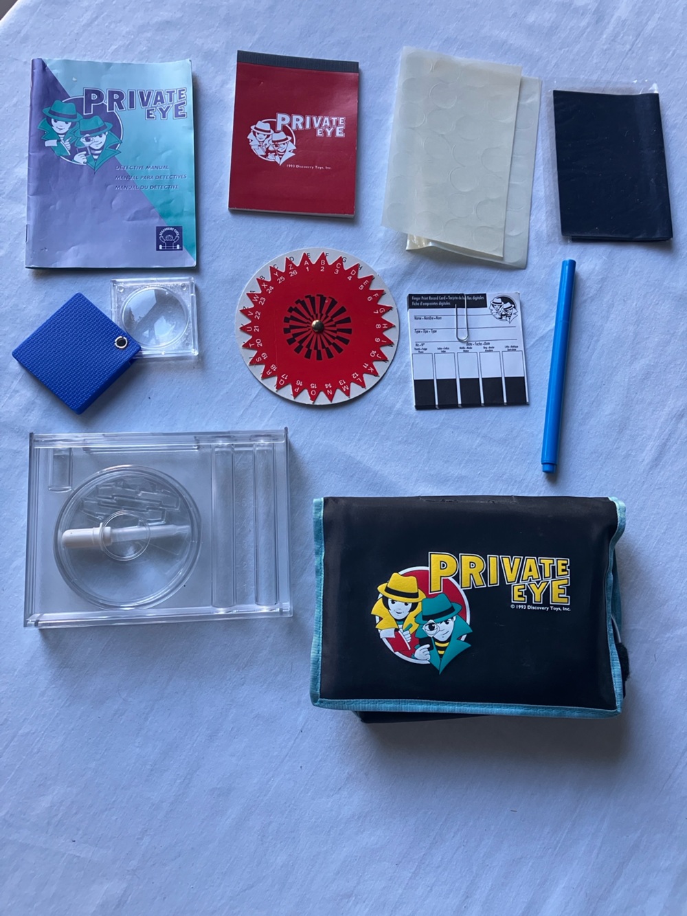 Vintage 90s detective kit private eye Discovery Toys 1993